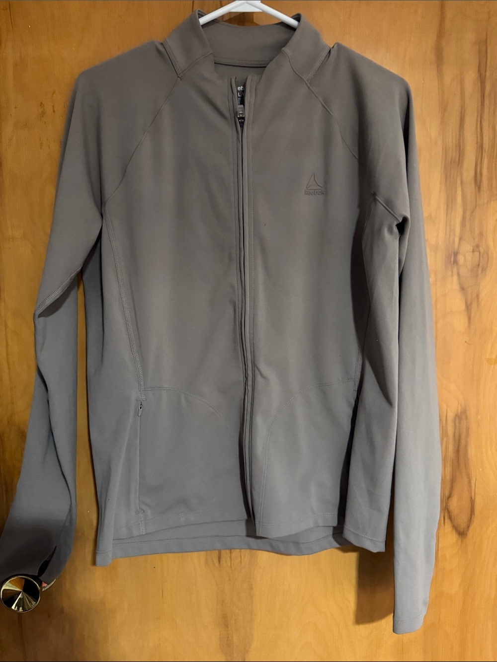 Reebok Taupe Full-Zip Lightweight Jacket
